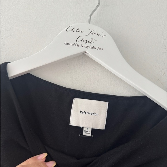 REFORMATION Madelyn Black Knit Top - Picture 3 of 4